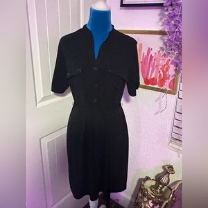 Black shirt dress